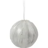 Outlet 4.25" Glittered White Marbled Christmas Ball Ornament Glass|Ball Ornaments