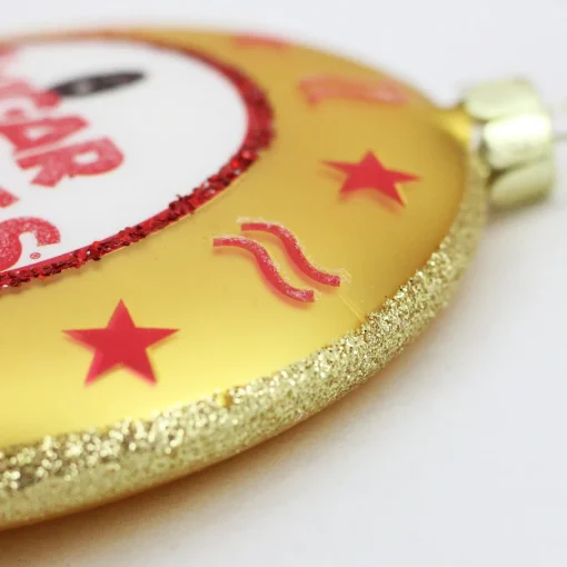 Sale 4" Gold and Red Tootsie Roll Sugar Babies Caramel Candies Disc Christmas Ornament Food & Beverage