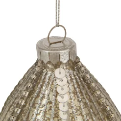Discount 5" Gold Mercury Glass Finial Christmas Ornament Novelty
