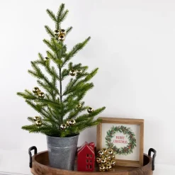 Best 6.75" Gold Shatterproof Ball Ornament Christmas Pick Sprays, Picks & Branches