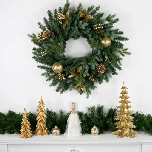 Best 6.75" Gold Shatterproof Ball Ornament Christmas Pick Sprays, Picks & Branches