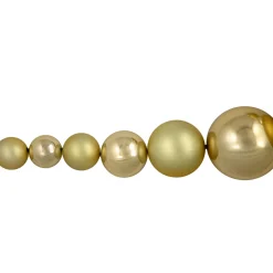 Hot 6' Gold Shiny and Matte Shatterproof Ball Christmas Swag Unlit Swags