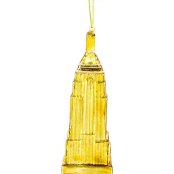 New 5" Gold Skyscraper Building Glass Christmas Ornament Novelty