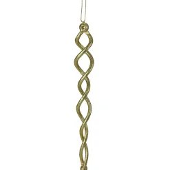 Discount 8.5" Gold Spiral Icicle Hanging Christmas Ornament Icicles|Snowflakes