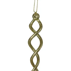 Discount 8.5" Gold Spiral Icicle Hanging Christmas Ornament Icicles|Snowflakes