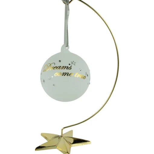 Best 12.50" Gold Star Christmas Ornament Holder Storage