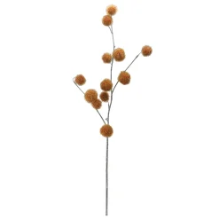 Discount 31" Golden Orange Pom Pom Artificial Christmas Spray Sprays, Picks & Branches