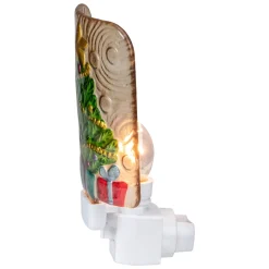 New 4" Green and Gold Christmas Tree Night Light Night Lights
