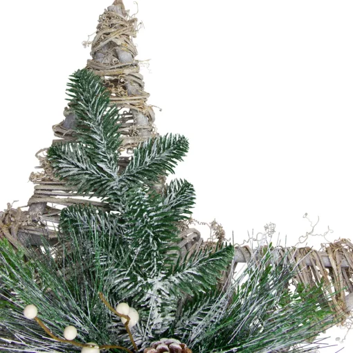 Clearance 24" Green, Gray, and Brown Frosted Mixed Pine Hanging Star Christmas Ornament Symbols