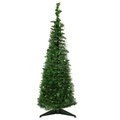 4' Green Tinsel Pop-Up Artificial Christmas Tree, Unlit Pop Up
