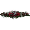 Best 52" Houndstooth Bows and Berries Artificial Christmas Swag, Unlit Unlit Swags