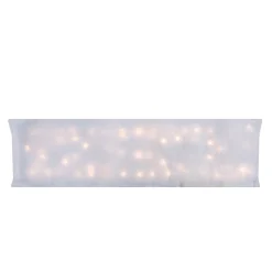 42" LED Lighted Battery Operated Christmas Snow Blanket - Warm White Lights Artificial Snow