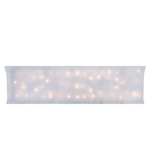 42" LED Lighted Battery Operated Christmas Snow Blanket - Warm White Lights Artificial Snow