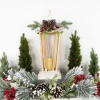 Clearance 18" LED Lighted Natural and White Storm Lantern Christmas Decoration Lanterns