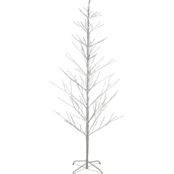 New 6' LED Lighted White Birch Christmas Twig Tree - Pure White Lights Twig & Birch