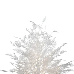New 5' LED Lighted White Lace Artificial Christmas Tree - Warm White Lights Pre-Lit