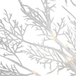 New 5' LED Lighted White Lace Artificial Christmas Tree - Warm White Lights Pre-Lit
