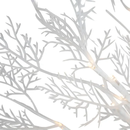 New 5' LED Lighted White Lace Artificial Christmas Tree - Warm White Lights Pre-Lit