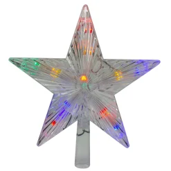Clearance 9.5" Lighted Color Changing 5 Point Star Tree Topper - White and Blue LED Lights Stars