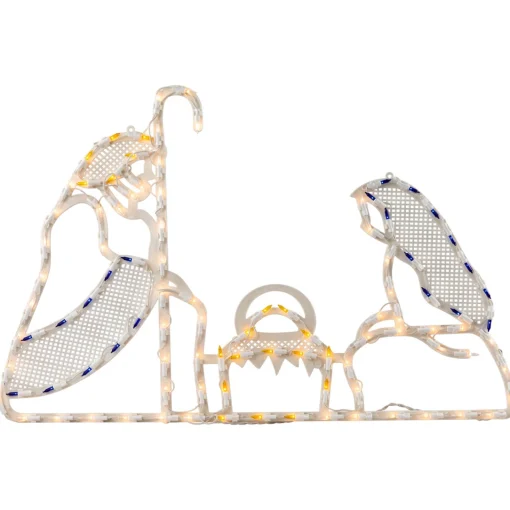 Best 30" Lighted Holy Family Nativity Scene Christmas Window Silhouette Window
