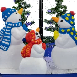 Outlet 30" Lighted Musical Snowing Snowman Family in Umbrella Base Christmas Decoration Snowing