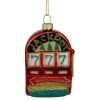 Clearance 3.25" Lucky 7's Jackpot Slots Glass Christmas Ornament Entertainment