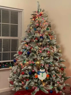 Best 6' Medium Flocked Angel Pine Artificial Christmas Tree - Unlit Unlit