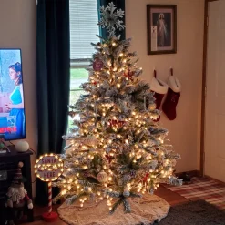Best 6' Medium Flocked Angel Pine Artificial Christmas Tree - Unlit Unlit