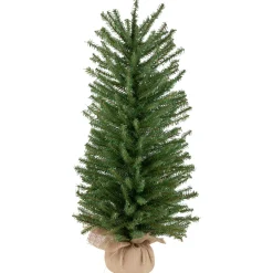 3' Medium Scottsdale Pine Artificial Christmas Tree in Burlap Base - Unlit Unlit