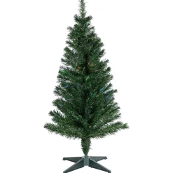 Best 4' Multi-Color Fiber Optic Pine Christmas Tree Fiber Optic