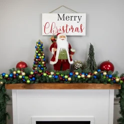 Best 6' Multi-Color 2-Finish Shatterproof Ball Christmas Garland Pre Decorated