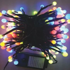 Discount 200 Multicolor LED G10 Berry Christmas Lights - 16.5 ft Green Wire Globes