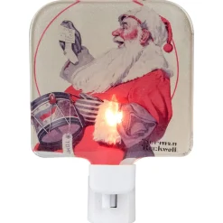 6" Norman Rockwell 'A Drum for Tommy' Glass Christmas Night Light Night Lights