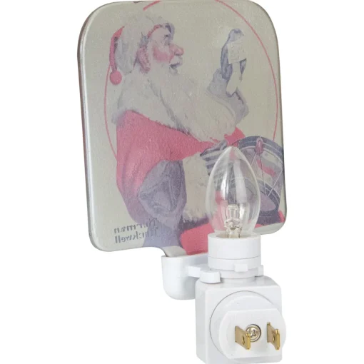 6" Norman Rockwell 'A Drum for Tommy' Glass Christmas Night Light Night Lights