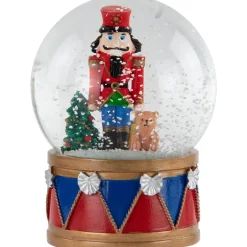 Best 6" Nutcracker with Teddy Bear Musical Christmas Snow Globe Snow Globes