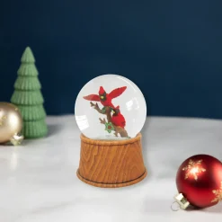Clearance 5.5" Pair of Cardinals on Branch Christmas Snow Globe Snow Globes