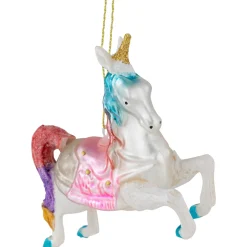 Hot 4.25" Pastel Unicorn Glass Christmas Ornament Animals