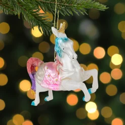 Hot 4.25" Pastel Unicorn Glass Christmas Ornament Animals