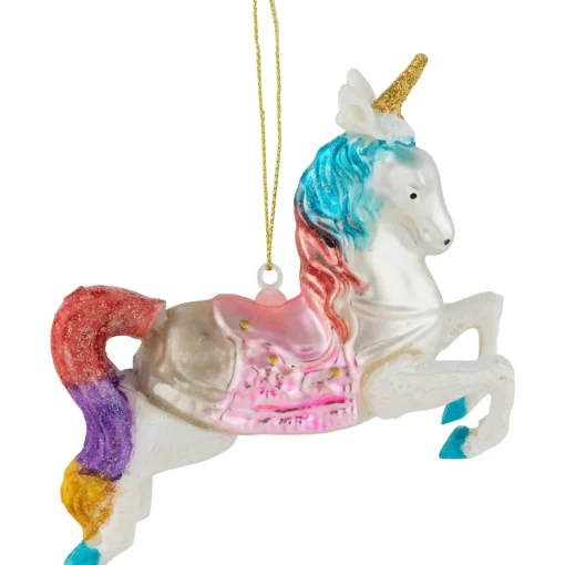 Hot 4.25" Pastel Unicorn Glass Christmas Ornament Animals