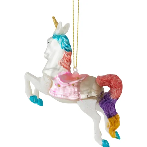 Hot 4.25" Pastel Unicorn Glass Christmas Ornament Animals
