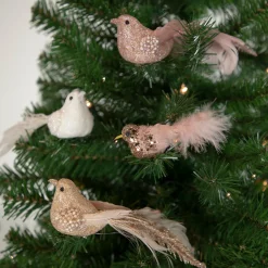 Online 4" Pink Sequin Clip On Bird Christmas Ornament Animals
