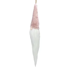 Discount 24" Plush Pink and White Holiday Collections Hanging Gnome Christmas Ornament Gnomes