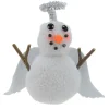 Hot 5" Plush White Angel Snowman with Silver Halo Christmas Ornament Snowmen