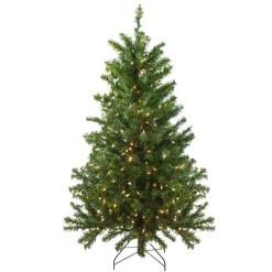 Best 4' Pre-Lit Canadian Pine Medium Artificial Christmas Tree - Clear Lights Pre-Lit