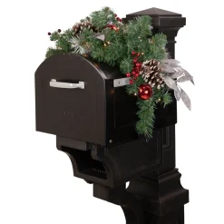 Discount 36" Pre-lit Decorated Artificial Pine Christmas Mailbox Swag Pre-Lit Swaga