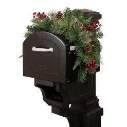 Discount 36" Pre-lit Decorated Pine Cone and Berries Artificial Christmas Mailbox Swag Pre-Lit Swaga
