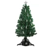 Hot 4' Pre-Lit Fiber Optic Artificial Christmas Tree with Candles - Multi Lights Fiber Optic