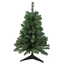 Best 3' Pre-Lit Green Medium Blackwater Fir Artificial Christmas Tree - Clear Lights Pre-Lit
