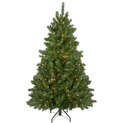 Best 5' Pre-Lit Medium Canadian Pine Artificial Christmas Tree, Clear Lights Pre-Lit