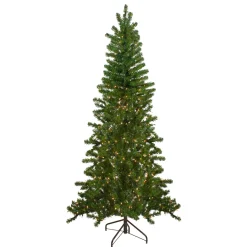 Hot 7.5' Pre-Lit Medium Canadian Pine Artificial Christmas Wall Tree - Clear Lights Wall Trees